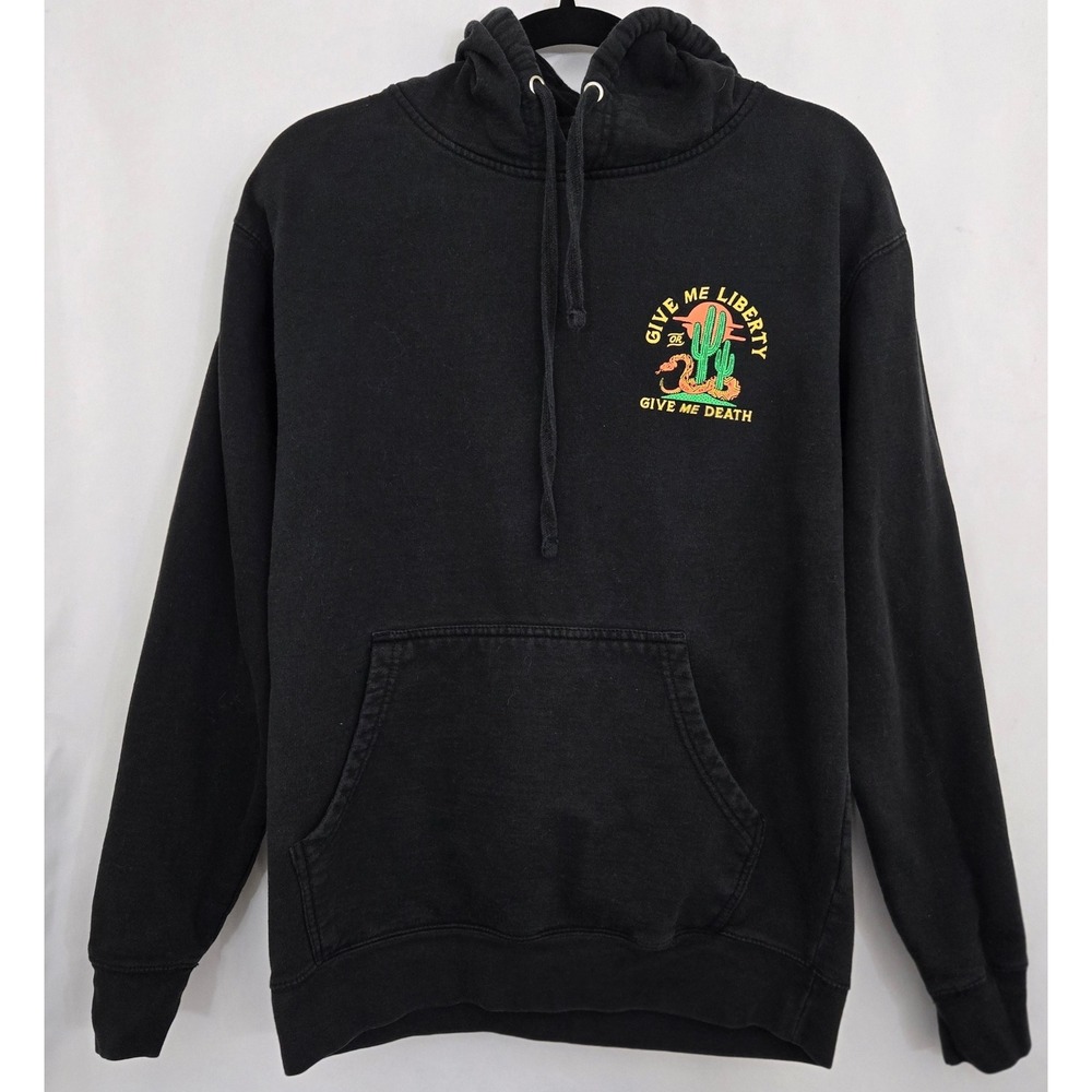 CHAADS Authentic Hoodie‎ M Give Me Liberty Desert Snake Cactus Work Streetwear